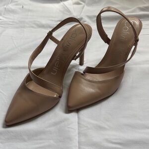 Calvin Klein Beige Strappy Heels